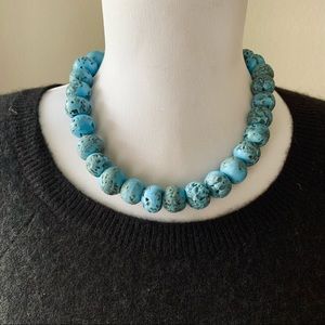 EARTHBOUND | Blue Slag Stone Natural Choker Necklace